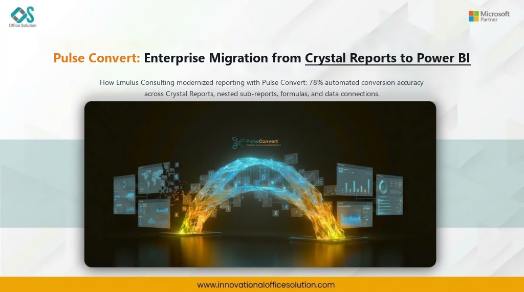 Emulus Consulting Crystal Reports to Power BI migration case study with Pulse Convert